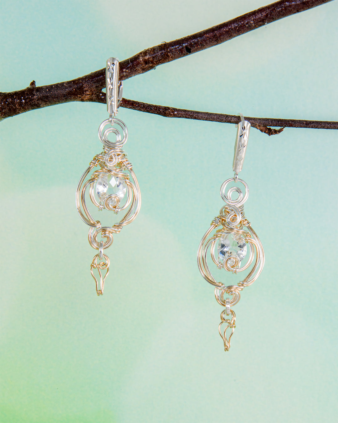 White topaz Earrings