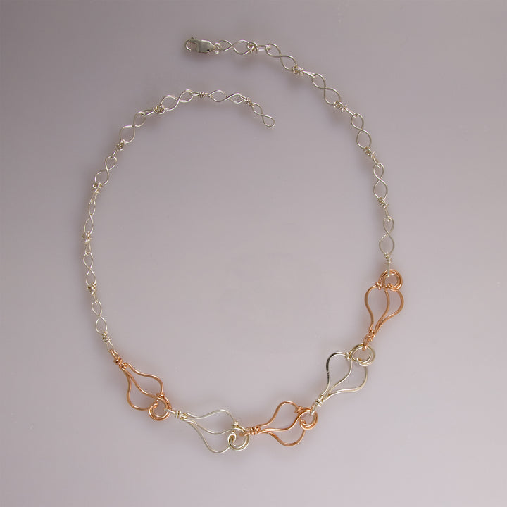 Five Falling Leaves Necklace