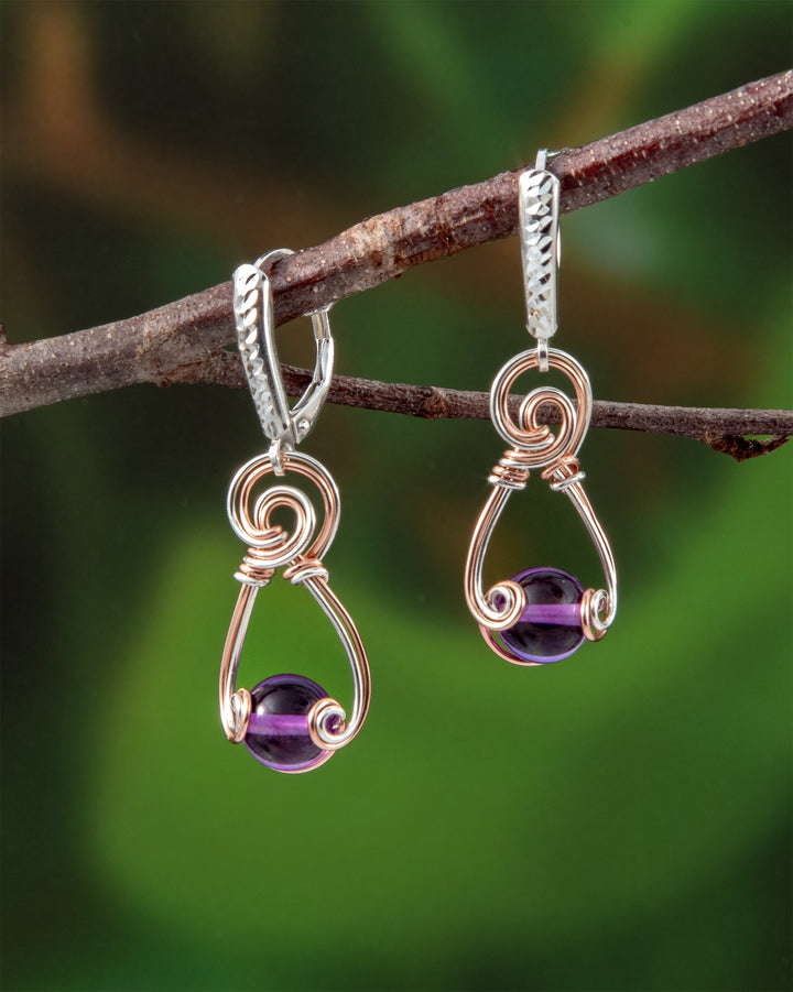 Amethyst Bead Earrings
