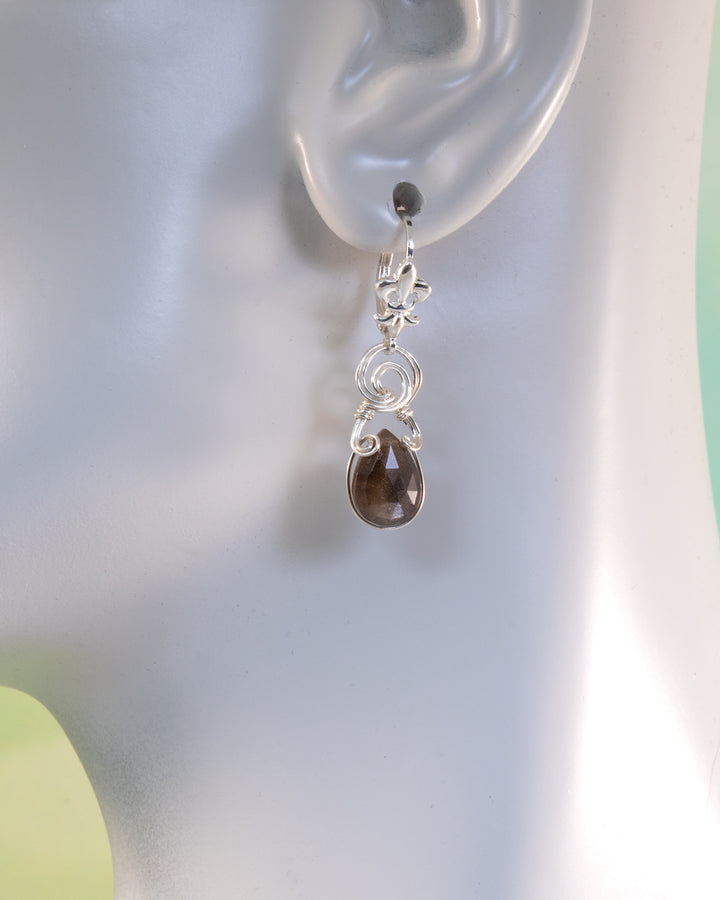 Black Moonstone earrings