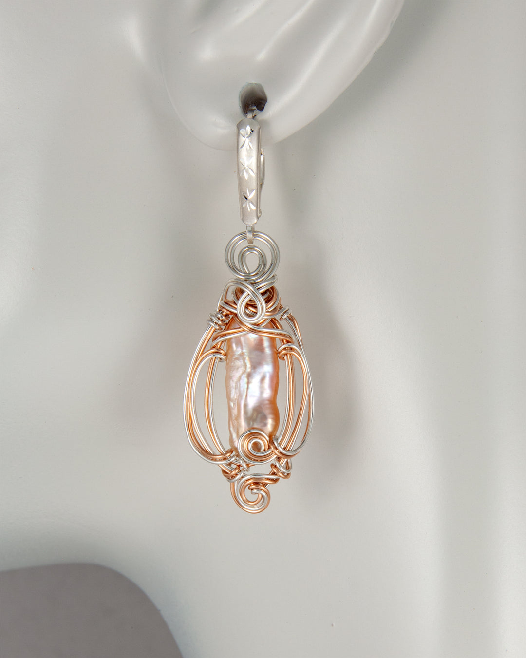 Pink Baroque Pearl Earrings