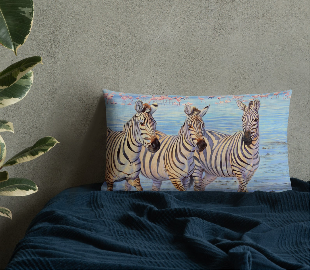 Zebra Pillow "Drinking Buddies"