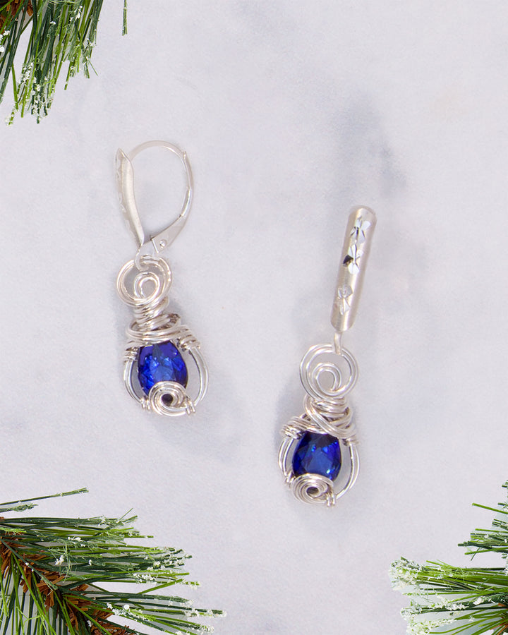 Petite Blue Saphire Earrings