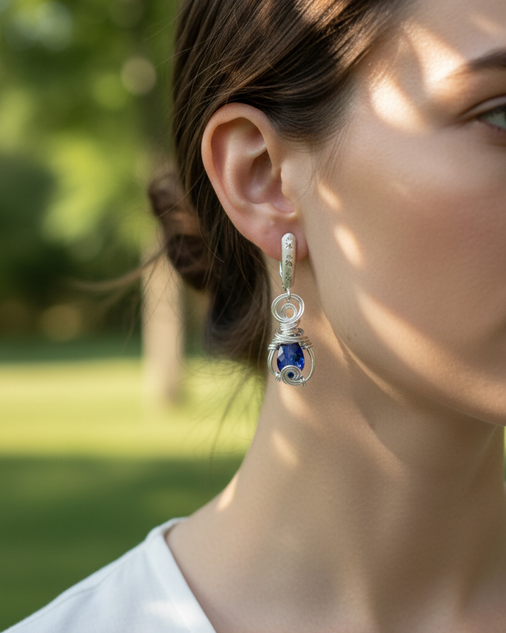 Petite Blue Sapphire Earrings