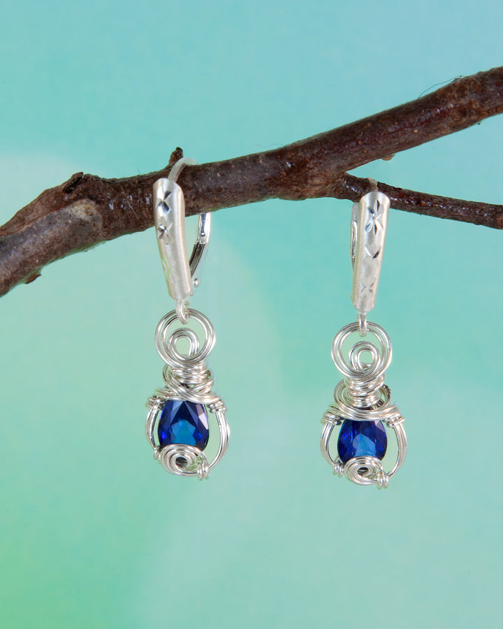 Petite Blue Saphire Earrings