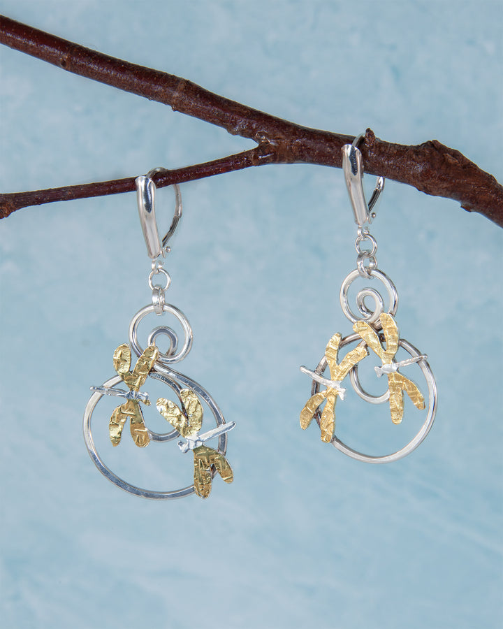 Double Dragonfly Earrings