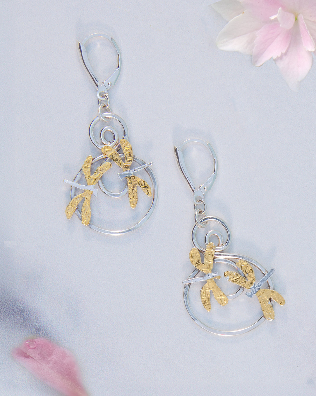 Double Dragonfly Earrings