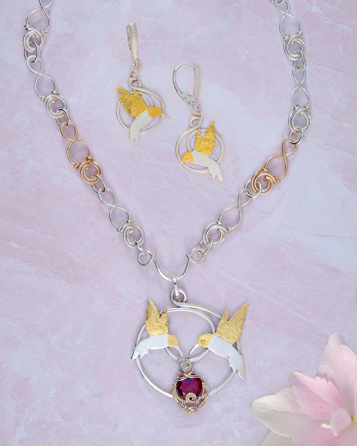 Hummingbird Pair Necklace