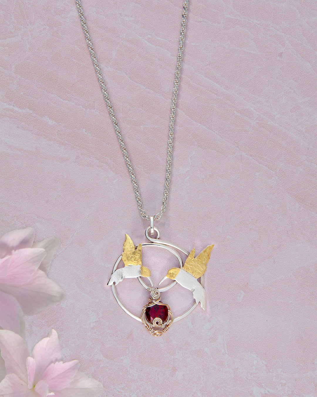 Hummingbird Pair Necklace