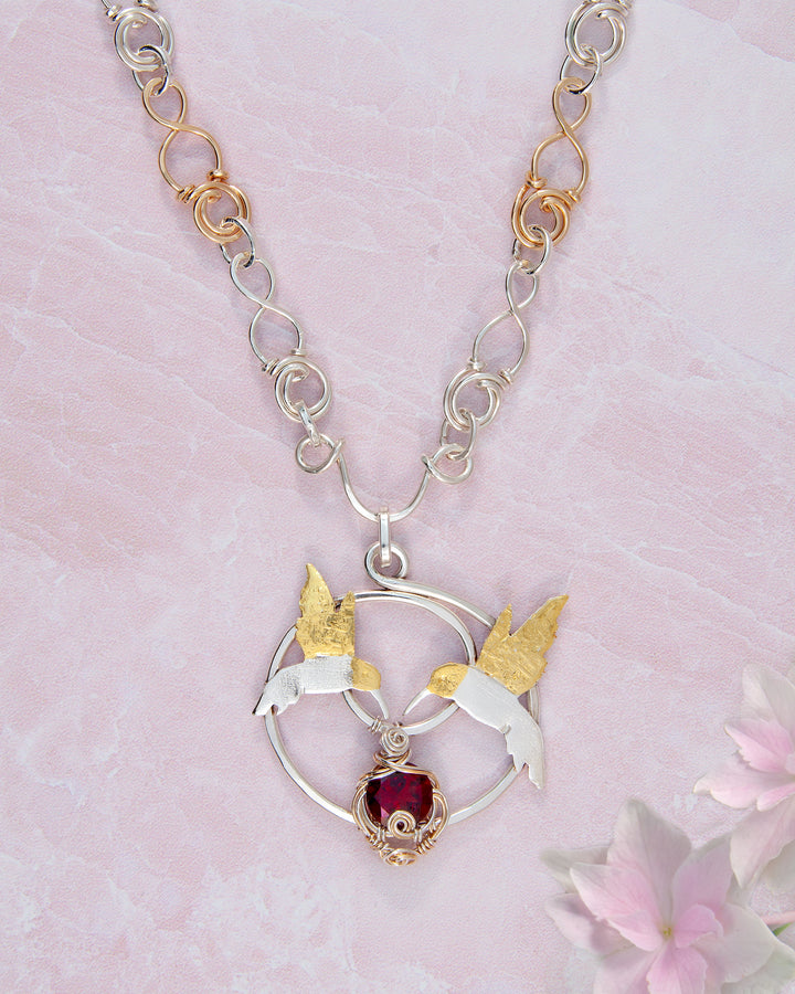 Hummingbird Pair Necklace