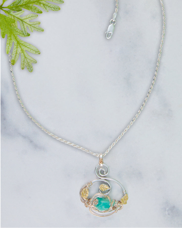 Emerald Leaf Pendant