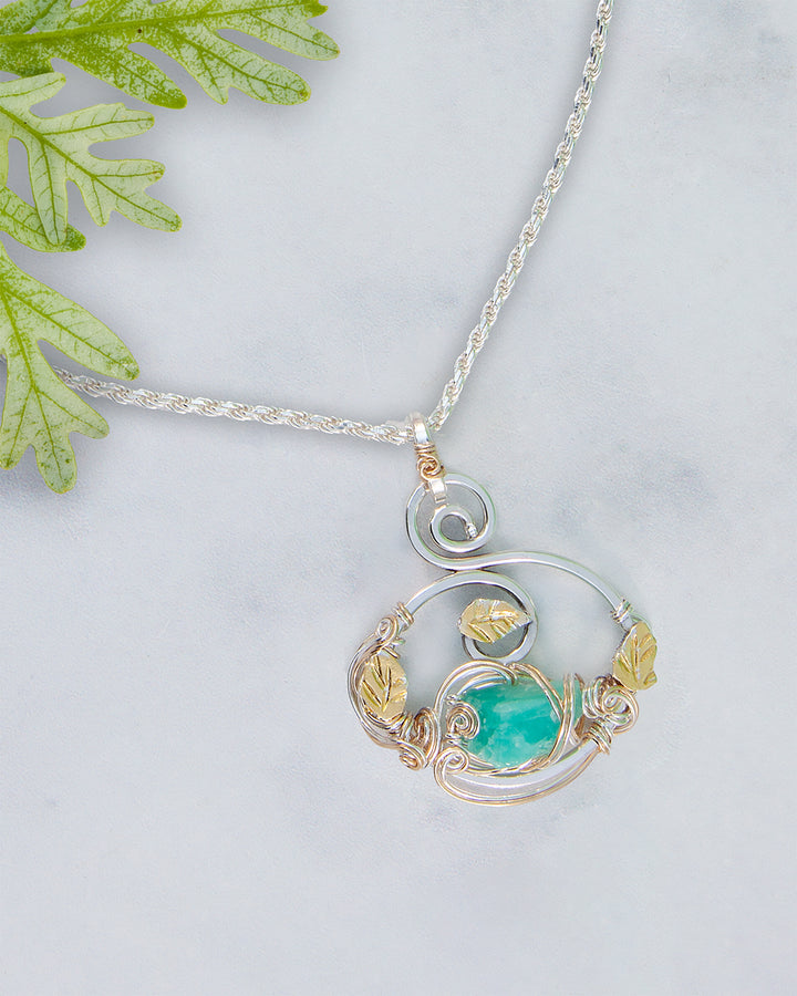 Emerald Leaf Pendant