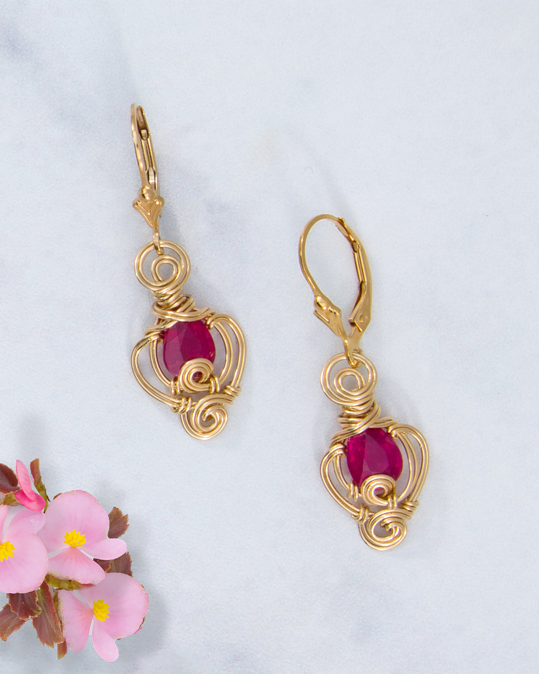Madagascar Ruby Earrings