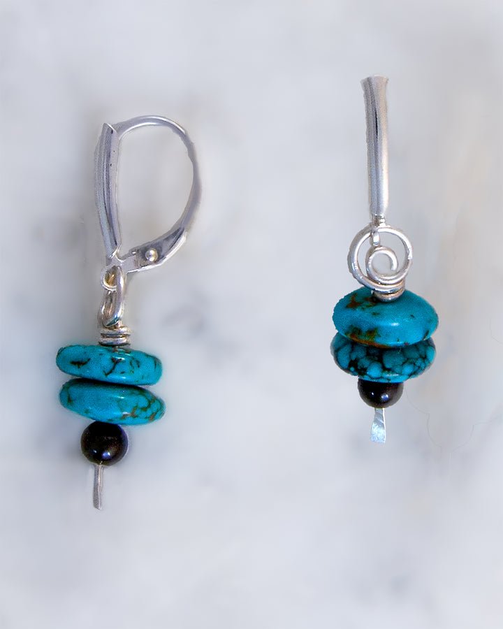 Turquoise & Onyx Earrings